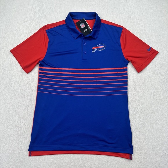 Buffalo Bills Nike Dri-Fit Men's Polo Shirt Size Small Red Blue NFL Football - Picture 1 of 10